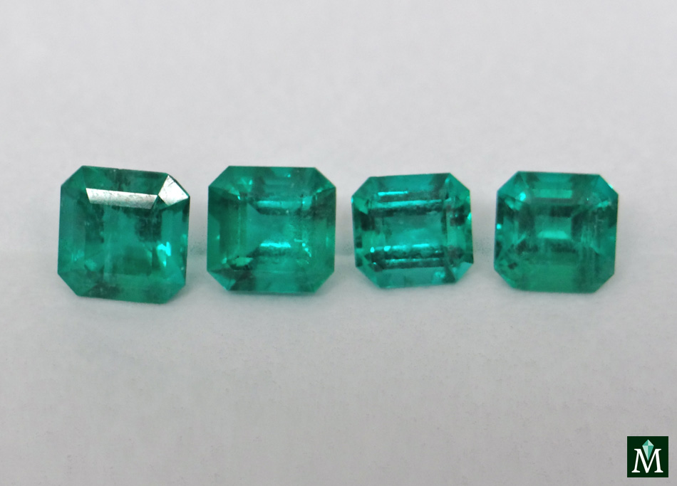 Emerald cut emeralds from muzo