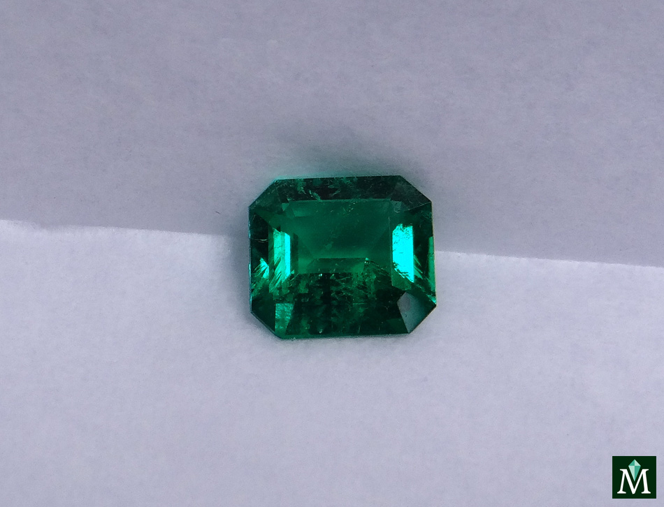 Emerald cut emerald from chivor